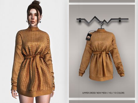 busra-tr's Jumper Dress BD359 Die Sims 4, The Sims 4 Pc, Sims 4 Dresses, Sims 4 Downloads, Sims Four, Sims4 Clothes, Sims 4 Cc Furniture, Sims 4 Collections, Sims Hair