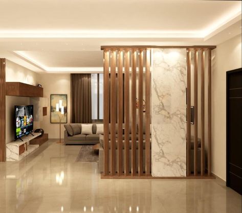 Living Room Partition Wall Design, Partition Wall Design, Modern Partition Walls, Room Partition Wall, Room Divider Ideas, Wall Partition Design, Wall Partition, Divider Ideas, Modern Room Divider