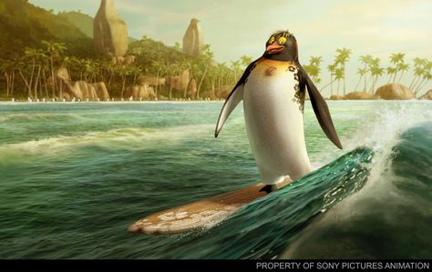 Big Z Surfs Up, Surfs Up Movie, Cody Maverick, Notebook Wallpaper, Movie Frames, Get What You Give, Professional Surfers, Dreamworks Movies, Penguin Art