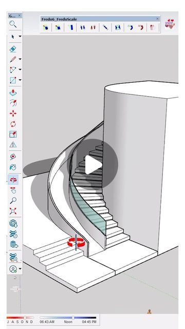 Duplex Staircase Design, Sketch Up Architecture, Sketchup Interior Design, Sketchup Plugins, Sketchup House, Sketchup Plugin, Duplex Staircase, Round Stairs, Camera Drawing