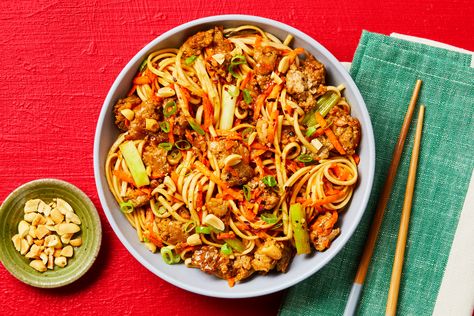 Szechuan Pork Noodle Stir-Fry Recipe | HelloFresh Szechuan Pork Noodle Stir Fry Hello Fresh, Hello Fresh Pork, Szechuan Pork, Beef Noodle Stir Fry, Szechuan Beef, Hellofresh Recipes, Pork Ramen, Noodle Stir Fry, Pork Noodles