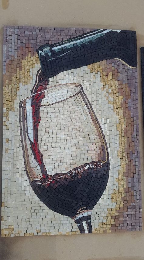 Mosaic Art Diy, Mosaic Madness, Mosaic Art Projects, Mosaic Tile Art, Raku Pottery, Mosaic Artwork, Wine Art, Deck Shoes, Mosaic Garden