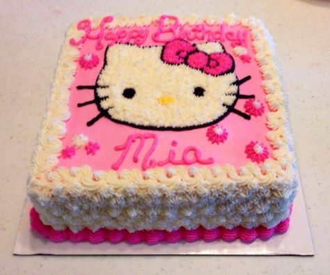 Kue Ulta, Kue Hello Kitty, Kitty Birthday Cake, Hello Kitty Birthday Cake, Birthday Sheet Cakes, Kitty Cake, Sheet Cakes, Hello Kitty Cake, Hello Kitty Birthday