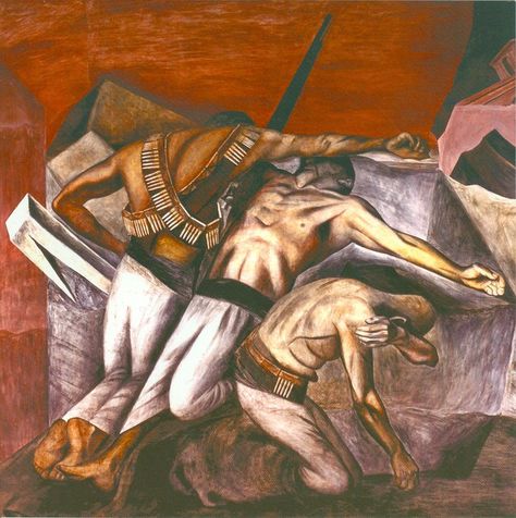 Mural "La trinchera" de José Clemente Orozco (1883-1949) | Flickr Jose Clemente Orozco, Mexican Paintings, South American Art, Social Realism, Mexico History, Mexican Heritage, Time Painting, Diego Rivera, Mexican Artists