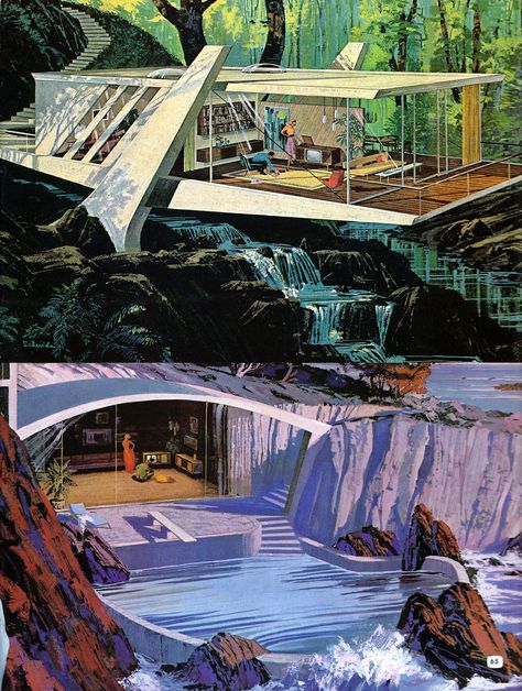 Syd Mead, 70s Sci Fi Art, Sci Fi Series, Graffiti Wall Art, Retro Theme, Futuristic City, Retro Futuristic, Norman Rockwell, World's Fair