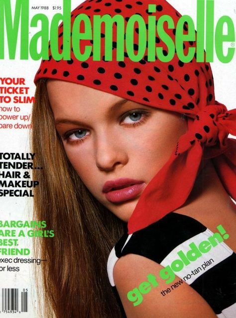 MILLA JOVOVICH  | MADEMOISELLE MAY,1988 COVER Mademoiselle Magazine, Best Fashion Magazines, 1990s Supermodels, Renee Simonsen, Pin Up Girl Vintage, Retro Beauty, 90s Supermodels, Fashion Magazine Cover, Glamour Magazine