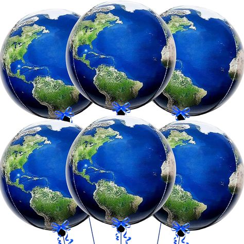 Around The World Party Decorations, Bon Voyage Party Decorations, Earth Day Decorations, Travel Theme Party Decorations, Globe Balloons, Travel Party Decorations, Around The World Party, Galaxy Balloons, Bon Voyage Party