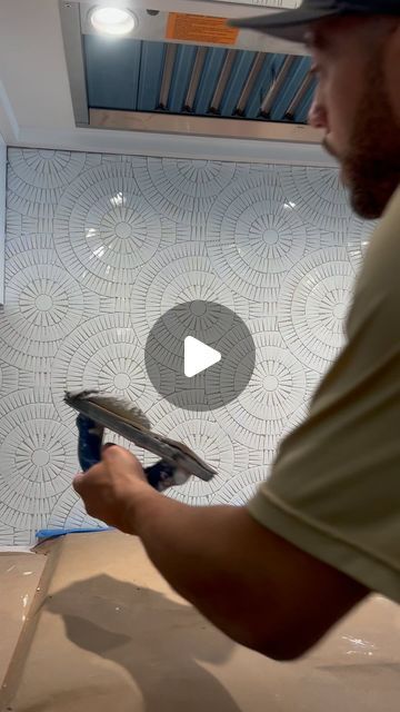 Precision Tile Installations on Instagram: "Grout and out. Clients went for the contrast look and it was the right one to choose! 🙌

#kitchen #design #mosaic #mosaicart #tile #tiling #construction #diy #custom #art #reno #remodel #backsplash #tilerspride #detailsmatter" Laundry Room Tile Backsplash, Kitchen Mosaic Backsplash, Laundry Room Tile Ideas, Tile Accent Wall Bathroom, Laundry Room Tile, Kitchen Mosaic, Patterned Tile Backsplash, Mosaic Backsplash Kitchen, Mosaic Tile Designs