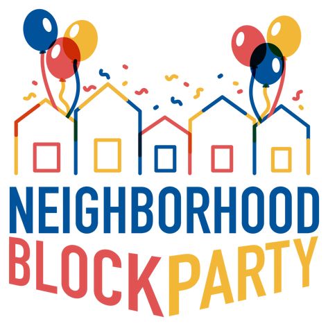 Block Party Sign, Candy Cartoon, Block Party Invitations, Neighborhood Block Party, Neighborhood Party, Party Logo, Clip Art Library, Party Clipart, Traffic Signal