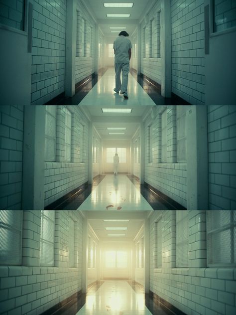 Lawrence Sher's the cinematographer of joker has done a brilliant job in capturing these amazing shots #joker #movieframes #cinematography Hospital Cinematography, Office Cinematography, Joker Cinematography, Storyboard Composition, Prisoners Movie, Long Shot Photography, Aesthetic Cinematography, Cinematography Ideas, Hospital Corridor