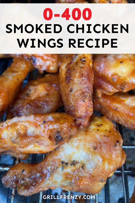 These 0-400 smoked chicken wings are juicy on the inside, and super crispy on the outside. Takes just one hour on your smoker. | best ever smoked chicken wings | 0-400 chicken wings | 0 to 400 wings | best rub for smoked chicken wings | best smoked chicken wings recipe | best dry rub for smoked chicken wings | best chicken wing marinade | best chicken wings recipe | 0-400 wings 0-400 Wings, 0-400 Smoked Wings, Homemade Wings, Chicken Wing Seasoning, Chicken Wing Sauce Recipes, Chicken Wing Marinade, Smoked Chicken Recipes, Best Chicken Wing Recipe, Smoked Wings