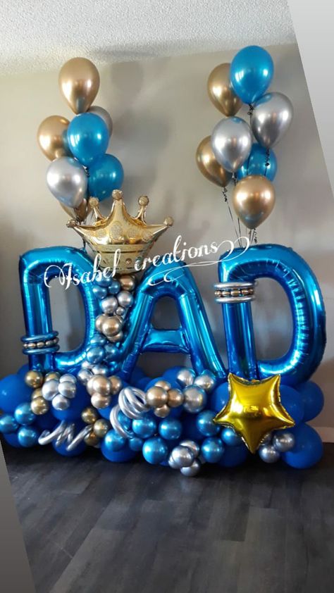 Fathers Day Balloon Backdrop, Fathers Day Balloon Decor, Fathers Day Balloon Ideas, Fathers Day Balloons, Balloons Galore, Balloon Bouquet Diy, Mermaid Birthday Party Decorations, Diy Balloon Decorations, Balloon Arrangements