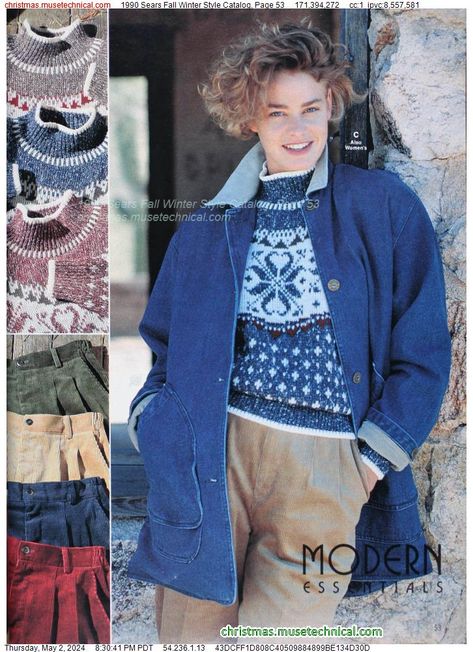 1990 Sears Fall Winter Style Catalog, Page 53 - Catalogs & Wishbooks Winter Fashion Vintage, 80s Inspired Outfits, Fall Winter Style, Sears Catalog, 80s And 90s Fashion, 1990s Fashion, Christmas Catalogs, Fashion Catalogue, Vintage Stuff