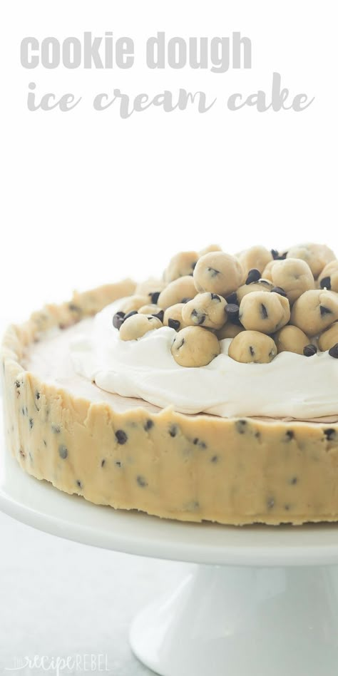 No Bake Cookie Dough ice Cream Cake Cookie Dough Ice Cream Cake, Crab Appetizer, Velvet Cakes, No Bake Cookie, Dessert Recipes Cookies, No Bake Cookie Dough, Desert Ideas, Ice Cream Cake Recipe, Cookie Dough Ice Cream