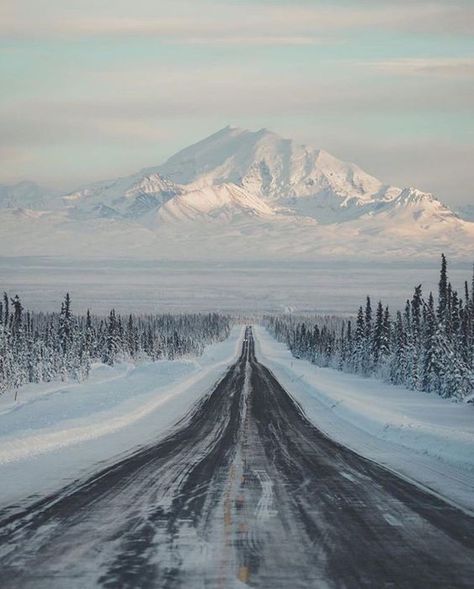 #road #roadtrip #winter #hiver #evasion #freedom #aventure #adventure #nature #outdoor #explore #inspiration #landscape Alaska Photography, Belle Nature, Foto Tips, On The Ground, Pretty Places, Winter Scenes, Land Scape, Belle Photo, Beautiful World