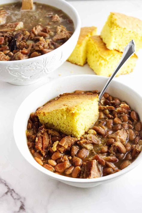 Instant Pot Ham and Bean is hearty and warming, and sure to hit the spot. Made with simple ingredients like dried pinto beans and leftover ham, this dish is easy to make and full of flavor. Instant Pot Ham And Beans No Soak, Instant Pot Pinto Beans And Ham, Instant Pot Beans And Ham, Ham Hock And Beans Instant Pot, Ham And Beans Instant Pot, Instant Pot Ham And Beans, Instant Pot Pinto Beans, Ham And Beans Crockpot Recipes, Instant Pot Beans