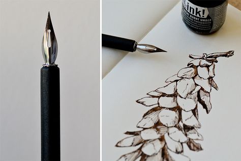 Pen & Ink Drawing Tips — Alan Li Drawings Pen Sketches, Dip Pen Ink, Moleskine Sketchbook, Calligraphy Drawing, Pen Illustration, Pen Drawings, Art Museums, Pen Sketch, Art Easy