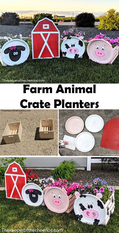 Dollar Tree Farm Animal Crafts, 4h Horticulture Projects, 4h Gardening Project Ideas, Kids 4h Projects Ideas, Flower Backyard Ideas, Farm Animal Signs, 4h Educational Display Ideas, Diy Farm Decorations, Diy 4h Projects