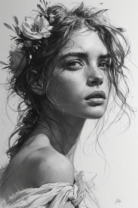 Like and follow for daily photos! Check out the link in bio to visit our store to view a variety of amazing items! Thanks! Person Portrait Drawing, Realistic Drawings Of People, Woman Face Photography, Black And White Photography Portraits, Mujeres Tattoo, Underwater Portrait, Pose Portrait, Female Face Drawing, Pencil Portrait Drawing