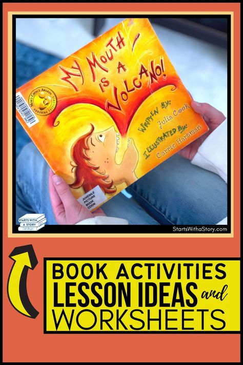 My Mouth is a Volcano by Julia Cook is part of Clutter-Free Classroom’s Starts With a Story collection, which is a library of printable and digital resources for students in 1st, 2nd or 3rd grade. This picture book is great for teaching the concepts and ideas: interrupting, staying on task, character analysis and making connections. Your elementary students will love this read aloud and the related activities, worksheets and lesson ideas that are in the book companion. Scoop them up here! My Mouth Is A Volcano Activities Free, My Mouth Is A Volcano Activities, Time Order Words, Genre Activities, Volcano Activities, Emotional Activities, Interactive Read Aloud Lessons, Social Emotional Learning Lessons, Clutter Free Classroom