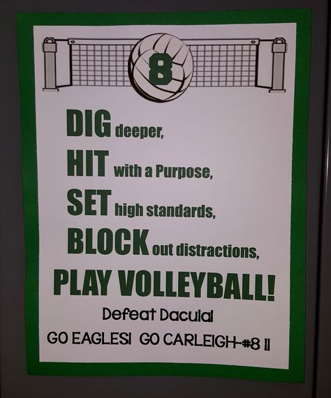 1000 Digs Volleyball Signs, Sports Locker Decorations Volleyball, Volleyball Locker Signs Ideas, Volleyball Spirit Signs, Volleyball Locker Decorations Ideas, Volleyball Wedding, Sports Locker Decorations, Volleyball Locker Signs, Jada Wayda