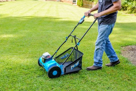 The Best Reel Mowers of 2024, Tested and Reviewed - Bob Vila Reel Lawn Mower, Pruning Shrubs, Storing Garden Tools, 2023 Bob, Reel Mower, Types Of Steel, Garden Shears, Bob Vila, Blade Sharpening