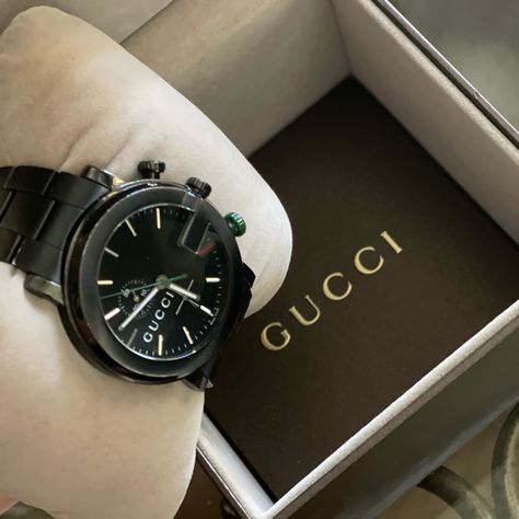 Gucci Watch Black Stainless Steel Mens Size, Not Sure Exact Size. Brand New, Only Worn About 2 Times. Designer Black Gucci Watch, Gucci Black Men's Watch, Luxury Black Gucci Watch, Gucci Designer Watch With Metal Dial, Modern Gucci Stainless Steel Watch, Gucci Watches For Men, Gucci Watch, Gucci Accessories, Stainless Steel Watch