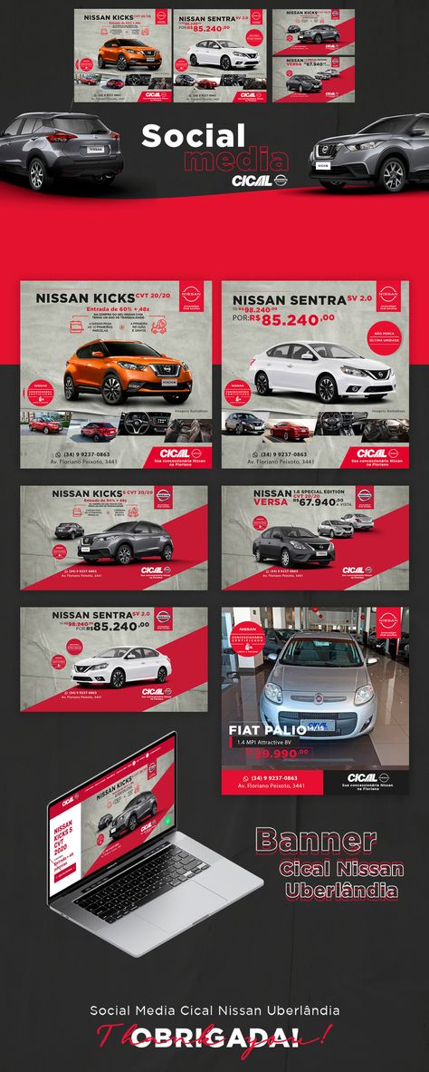 Social Media Cical Nissan Uberlândia on Behance Automotive Instagram Feed, Car Social Media Design, Car Social Media Post, Automotive Website, Africa Art Design, Social Media Branding Design, Social Templates, Graphic Design Flyer, Social Media Poster