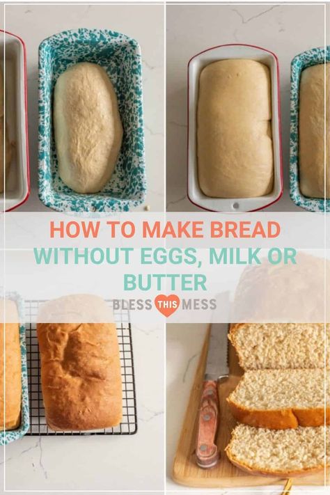 Bread With No Eggs, Bread Recipe Without Eggs, Bread Without Eggs, Homemade Bread Without Yeast, Egg And Bread Recipes, Baking Without Eggs, Make Homemade Bread, Bread Without Yeast, Oat Milk Recipe