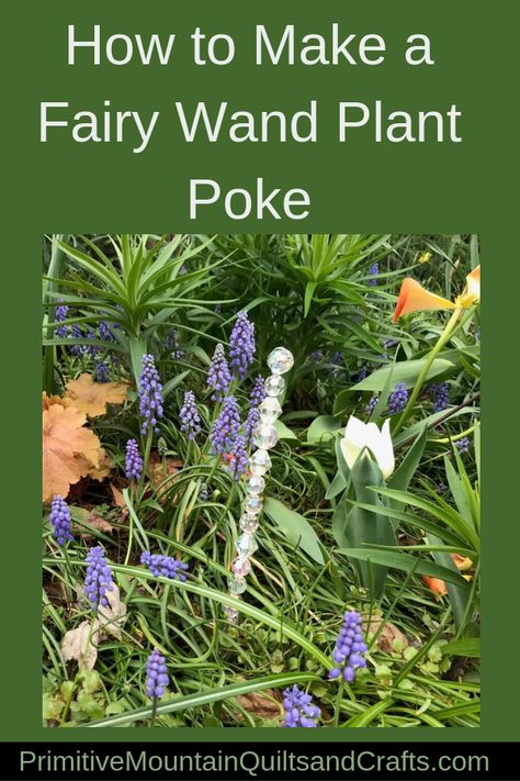 How to Make a Fairy Wand Plant Poke with wire and beads Fairy Offerings, Yard Totems, Bead Plant, Beads Suncatcher, Plant Pokes, Witchcraft Diy, Make A Fairy, Glassware Crafts, Diy Suncatchers