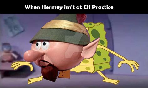 Caveman Spongebob Elf Practice Elf Practice, Caveman Spongebob, Grinch, Elf, Funny