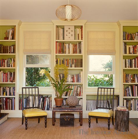 Bookshelves Window Built Ins, Bookshelf Between Windows, Built In Shelves Around Windows, Bookshelf Wall With Cabinets, Bookcase Around Window Living Room, Shelving Between Windows, Built In Bookshelves Around Windows, Built Ins Around Two Windows, Shelving Around Windows