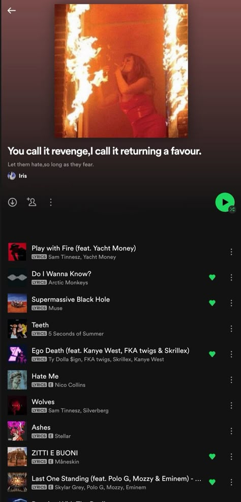 Songs Everyone Knows Playlist, Revenge Songs Playlist, Spotify Playlists Links, Revenge Playlist Names, Hot Playlist Names, Revenge Playlist, Pov Playlists, Playlists To Make, Playlist Recommendation