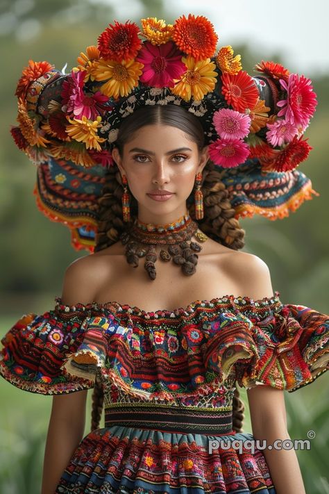 Mexican Photoshoot, Mexican Braids, Mexican Traditional Clothing, Mexican Hairstyles, History Women, Mexican Models, Mexican Fashion, Classic Hairstyles, Braid Ideas