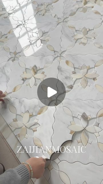 Zaijian Mosaic on Instagram: "This simple design is amazing on the ground.🤍
-
-
-
#zaijianmosaic
#mosaic
#art
#glass
#design
#bathroom
#mosaicart
#marble
#interiordesign
#interiors
#bathroomdesign
#decor
#dreamhome
#lifestyle
#tile
#marblemosaic
#floor
#floordesign
#livingroom
#tiledesign
#luxuryliving
#dreamhome
#hongkongdesign
#waterjetmosaic
#muranoglass
#backsplash
#floortiles
#tilework
#kitchen
#house" Tile Work, Design Bathroom, Marble Mosaic, Water Jet, Floor Design, On The Ground, Tile Design, Mosaic Art, Glass Design