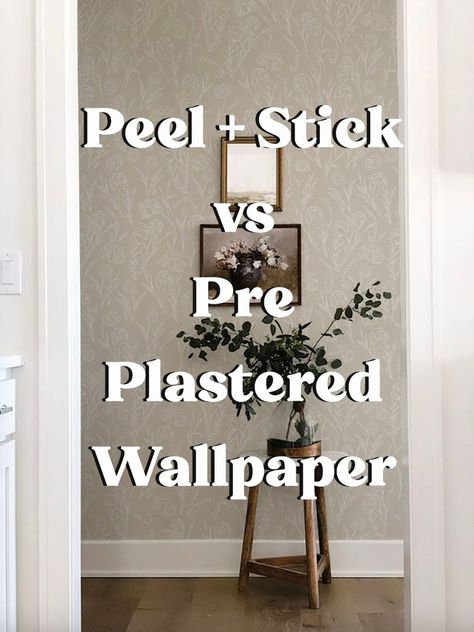 are you trying decide between peel and stick wallpaper and pre pasted wallpaper for your home? read this blog post breaking down everything you need to know about each type of wallpaper Home Office With Wallpaper, Office With Wallpaper, Pre Pasted Wallpaper, Student Bedroom, Smooth Wallpaper, With Wallpaper, Bedroom Wallpaper, Small Home Office, Space Ideas