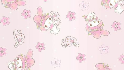 My Melody Wallpaper, Picture Collage Wall, Macbook Wallpaper, Picture Collage, Wallpaper Pc, Wall Collage, Hello Kitty, Kitty, Pink