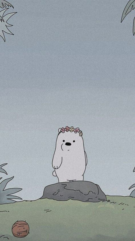 Polar Bear Wallpaper, Polar Bear Drawing, Ice Bear We Bare Bears, We Bare Bears Wallpapers, Drawing Cartoon Faces, Cute Blue Wallpaper, 3 Bears, Ice Bear, Cute Bear Drawings