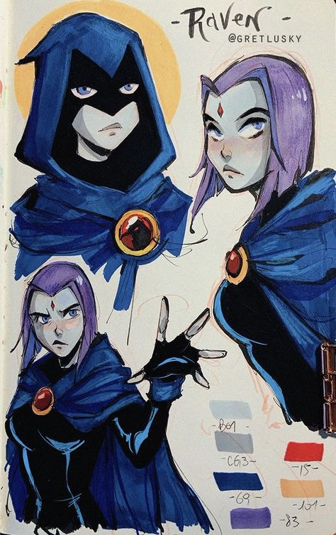 Teen Titans Drawings, Teen Titans Go Characters, Literally Me Characters, Character Test, Raven Teen Titans Go, Characters Female, Me Character, Comic Art Sketch, Teen Titans Fanart