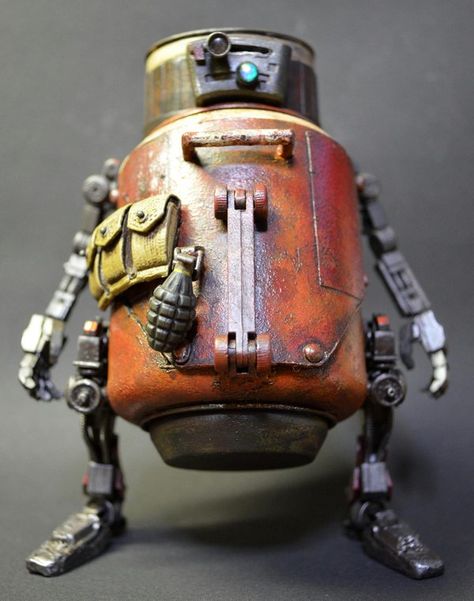 Dieselpunk Ww1, Steampunk Robots, Recycled Robot, Bad Robot, Metal Robot, Vintage Robots, Robot Sculpture, Motif Art Deco, Retro Robot