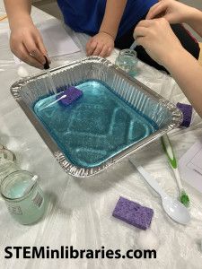 Program Title: Oil Spill Pollution Science  Target Age Range: Grades 4-6 Oil Spill Experiment, Teaching Stem, Dawn Dish Soap, Oil Spill, Library Programs, Stem Science, School Stuff, Scientists, Pollution