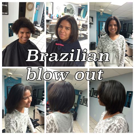 Brazilian blowout ! Brazilian Blowout, Blow Dry, Black Girls Hairstyles, Cut And Color, Girl Hairstyles, Hair Makeup, Makeup, Hair, Black