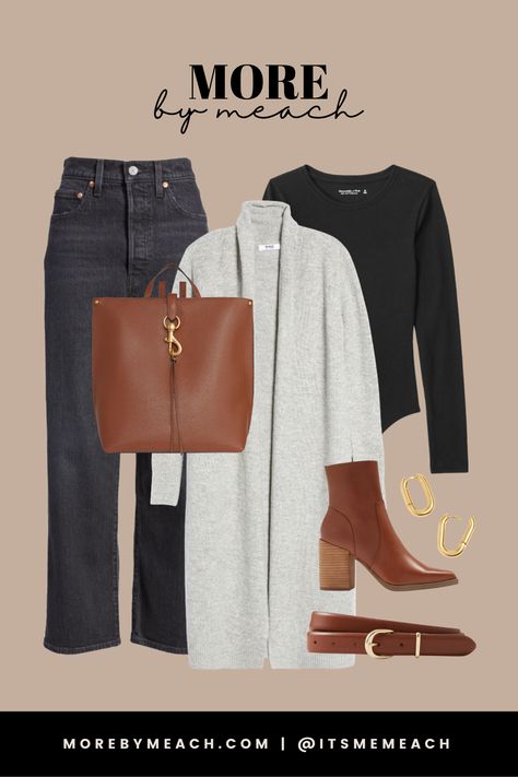 12 Chic and Shoppable Outfits to Wear With Brown Boots 2021 Cashmere Fall Outfit, Short Brown Boots Outfit Winter, Outfits With Brown Boots Ankle, Work Outfit Boots, Cognac Boots Outfit Ankle, Chic Brown Winter Heeled Boots, Outfits For Fall 2024, Chic Brown Boots For Fall, Chic Brown Ankle Boots