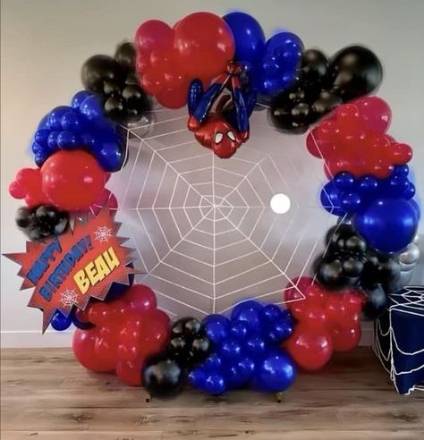 Superhero Birthday Party Decorations, Balloon Business, Balloon Clusters, Arch Ideas, Metal Arch, Superhero Birthday Party, Superhero Birthday, 6th Birthday, Birthday Boy