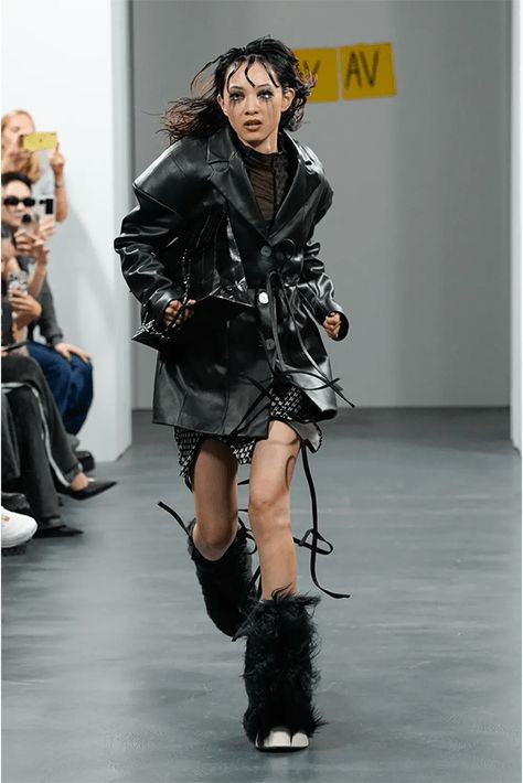 AVAVAV Spring/Summer 2024 at Milan Fashion Week | Hypebeast 2023 Jackets, Milan Fashion Week Runway, Sheer Leggings, Dark Photography, Spring 2024, Hoodie Design, Fashion Week Spring, Milan Fashion Week, Fashion Magazine