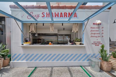 Howard Smith Wharves Sexy Shawarma | Container Homes & Pop-Up Shops Shawarma Shop Design, Street Food Design, Cold Room, External Cladding, Shop Layout, Container Design, Pop Up Shops, Tea Shop, Shipping Container