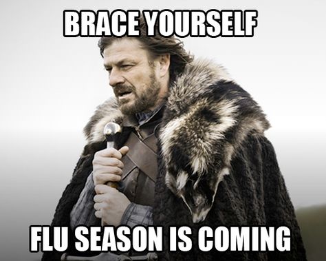 Brace yourself. Flu season is coming. Game Of Thrones Meme, Eddard Stark, Javier Fernandez, Sean Bean, Polar Vortex, Work Anniversary, New Fantasy, Brace Yourself, Make Love