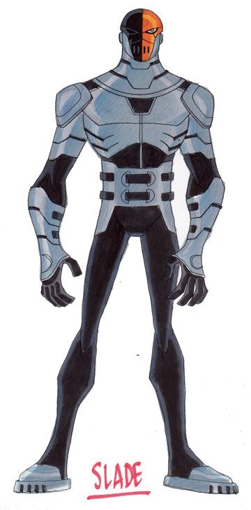 Slade1_Murakami_CNTT First Batman, Superhero Designs, Superhero Shows, Character Arc, Batman Beyond, Deathstroke, Story Arc, Superhero Design, Dc Comics Art