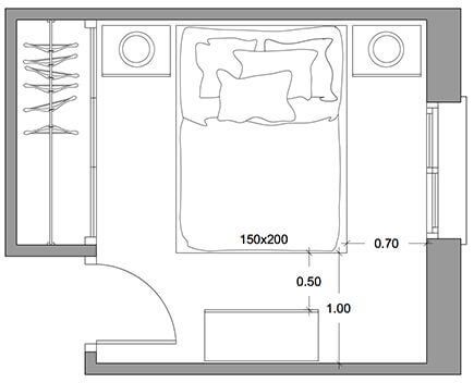 Standard Bedroom Dimensions, Bedroom Dimensions, Bedroom Floor Plans, Design Rules, Bedroom Layouts, Furniture Layout, Large Bedroom, Home Room Design, Room Layout