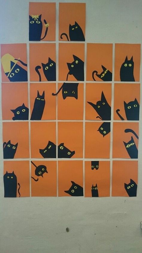 Halloween Art Lessons, Strašidelný Halloween, Halloween Art Projects, October Art, 2nd Grade Art, Fall Art Projects, Carte Halloween, Halloween Arts And Crafts, 3rd Grade Art